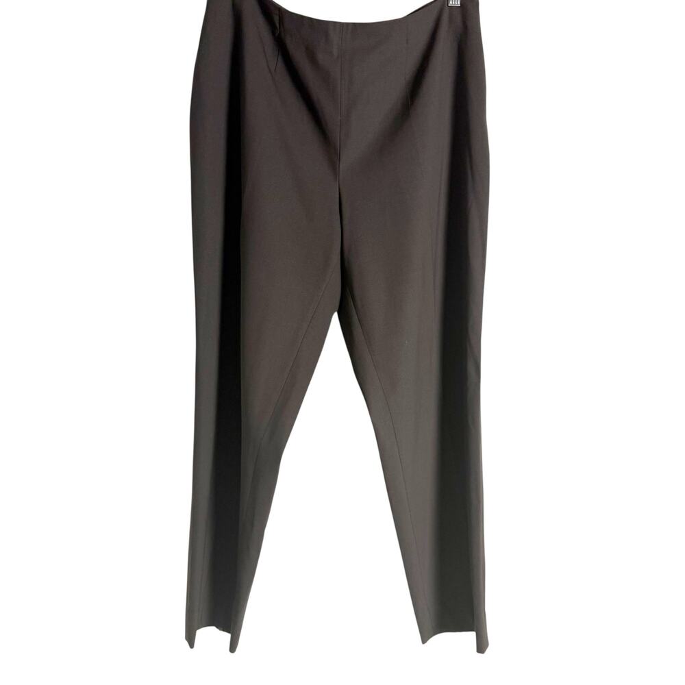 Piazza Sempione Sabina Brown Italian Zip Hem Wool Blend Trouser Pants Size 12